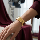Urthn Dazzling Luxury-Inspired Gold Finish Kada Bracelet for women(Pack of 6)