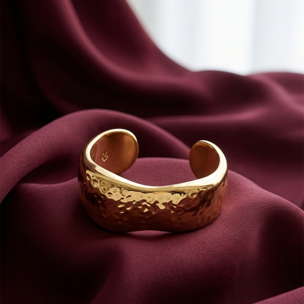 Urthn Dazzling Luxury-Inspired Gold Finish Kada Bracelet for women(Pack of 6)