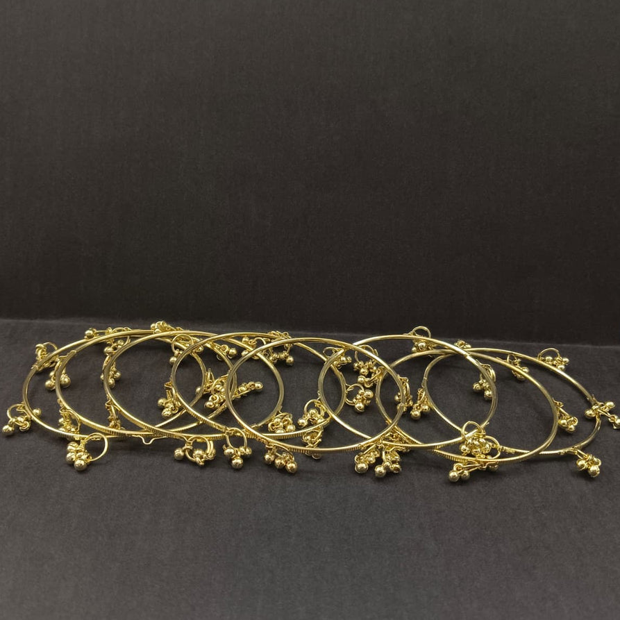 Urthn Gold Plated Viral Designer Kashmiri Bangles Set (8 Piece in Set) - Pack of 3