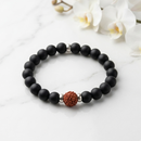 Urthn Handcrafted Spiritual Rudraksh Beads Bracelet(Pack of 6)
