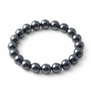 Urthn Natural Hematite Beads Stretch Bracelet for Men & Women(Pack of 6)