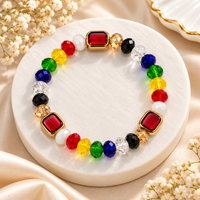 Urthn Colourful Beads Bracelet with Charm Stylish Fashion Accessory Men's & Women