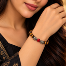 Urthn Trendy Tiger Beads Bracelet with Elephant Charms for Women & Men's