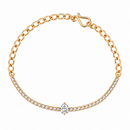 Urthn Everglow Rose Gold Plated Round Shape American Diamond  Bracelet for Women(Pack Of 6)