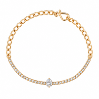 Urthn Everglow Rose Gold Plated Round Shape American Diamond  Bracelet for Women(Pack Of 6)