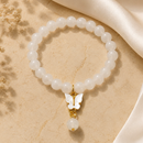 Urthn Gold Plated Beads Butterfly Stylish Bracelets