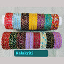 Chitra Bangles Multi Color Glass Bangle (12 Piece In One Box)