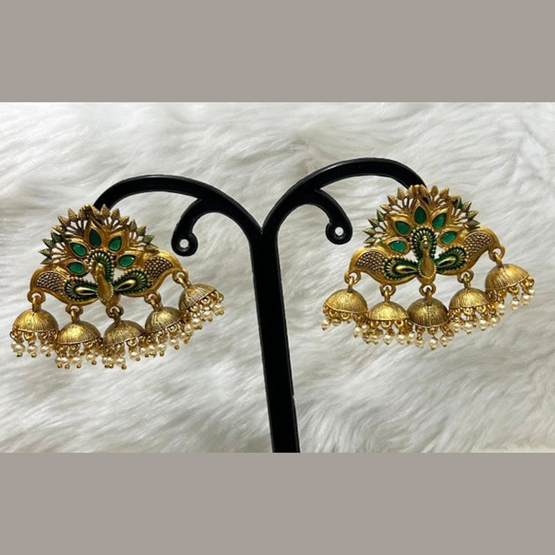 Infinity Jewels Gold Plated Jhumki Earrings