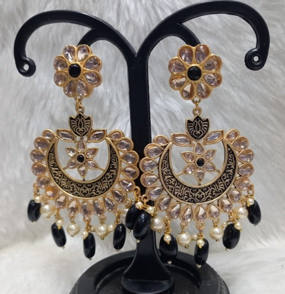 Infinity Jewels Gold Plated Dangler Earrings