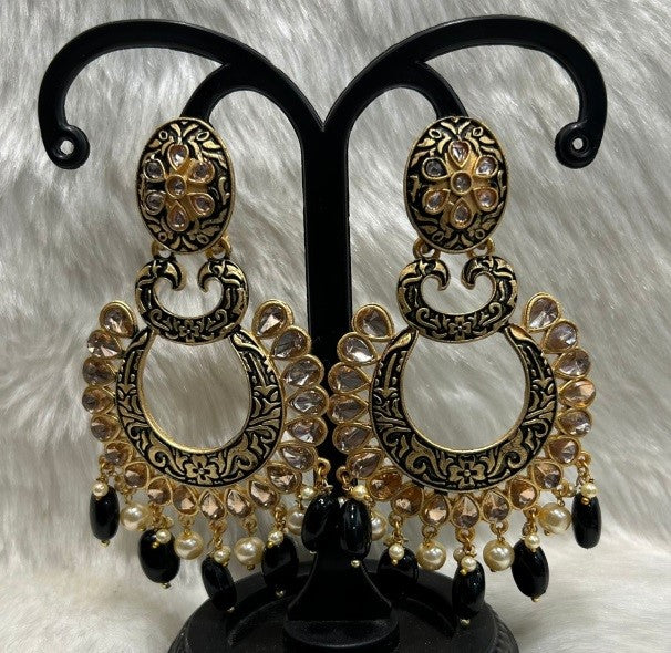 Infinity Jewels Gold Plated Dangler Earrings