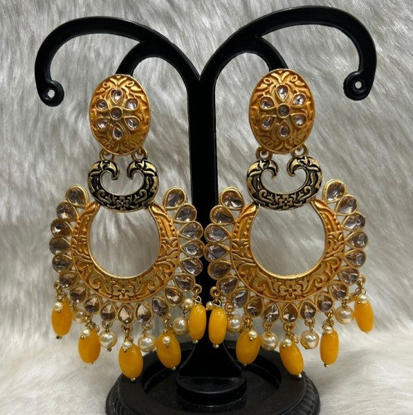 Infinity Jewels Gold Plated Dangler Earrings