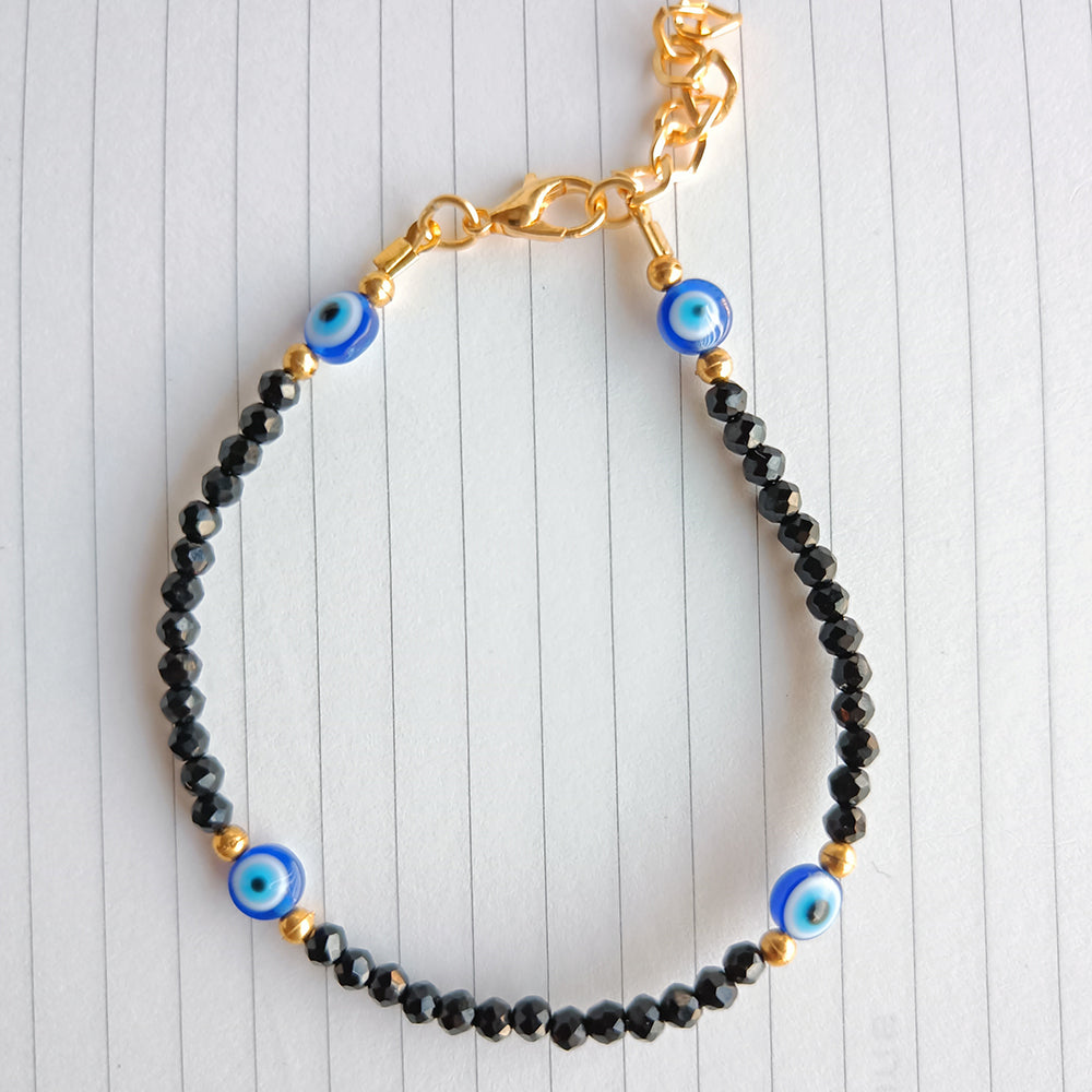 Mahavir Gold Plated Evil Eye Bracelet