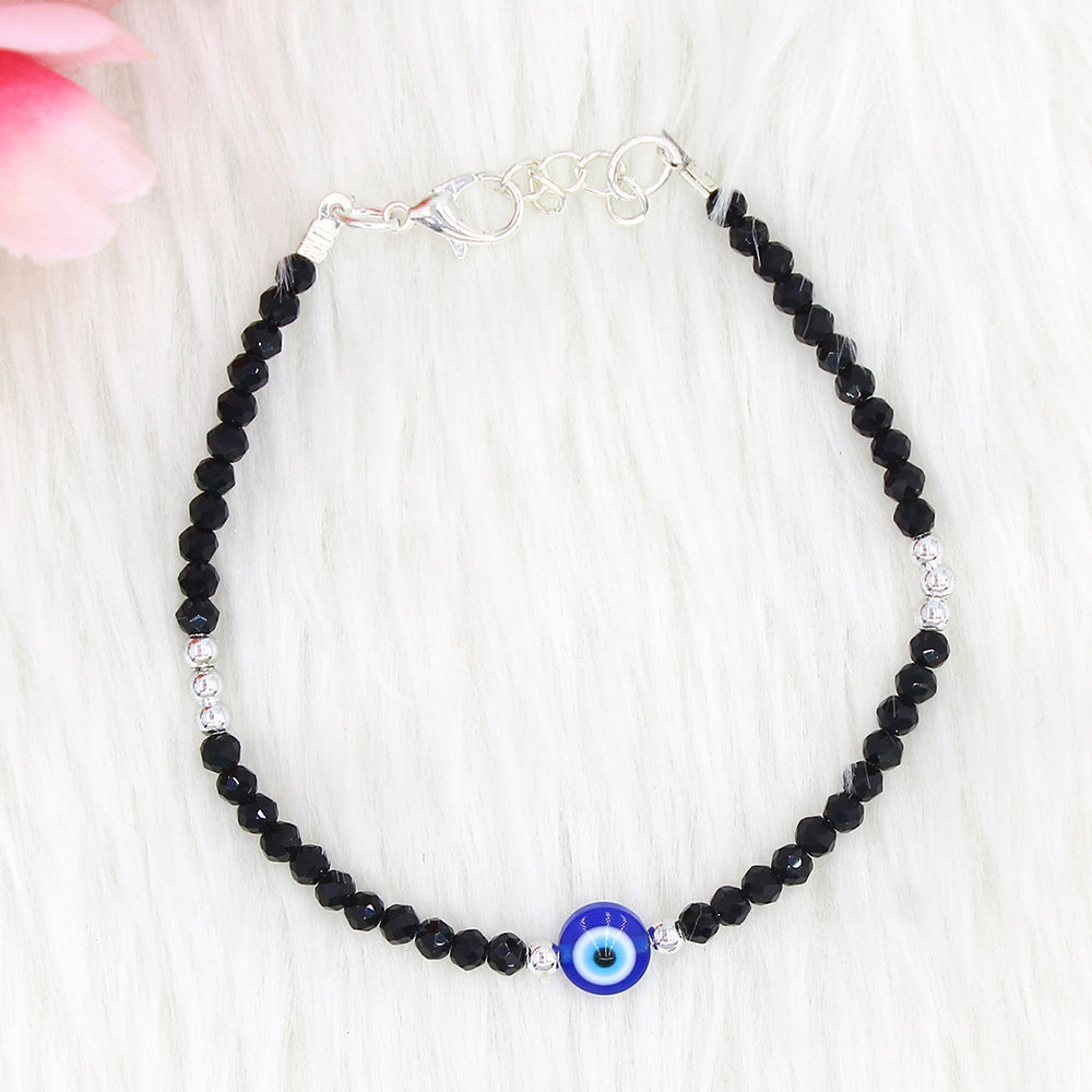 Mahavir Silver Plated  Evil Eye Bracelet