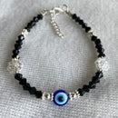 Mahavir Silver Plated Evil Eye Bracelet