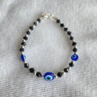 Mahavir Silver Plated Evil Eye Bracelet