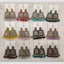 Dhwani Gold Plated Crystal Stone And Beads Dangler Earrings