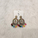 Dhwani Gold Plated Crystal Stone And Beads Dangler Earrings