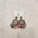 Dhwani Gold Plated Crystal Stone And Beads Dangler Earrings