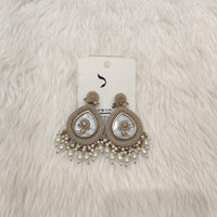 Dhwani Gold Plated Crystal Stone And Beads Dangler Earrings