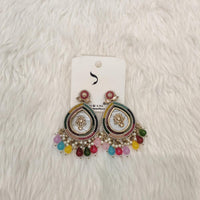 Dhwani Gold Plated Crystal Stone And Beads Dangler Earrings
