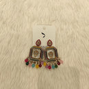 Dhwani Gold Plated Crystal Stone And Beads Dangler Earrings