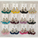 Dhwani Gold Plated Pota And Austrian Stone Beads Dangler Earrings