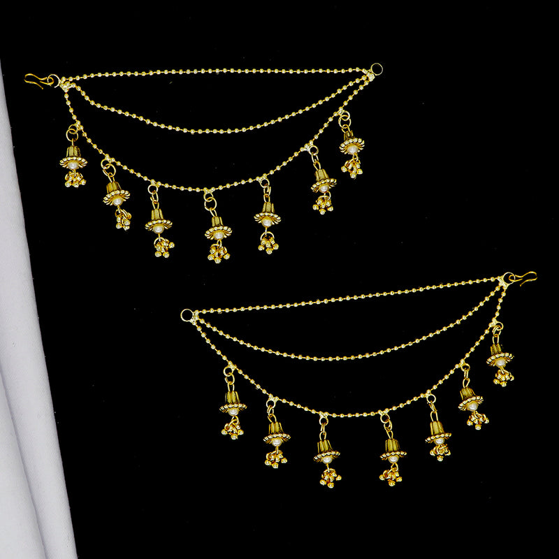 Mahavir Gold Plated Kanchain Earrings