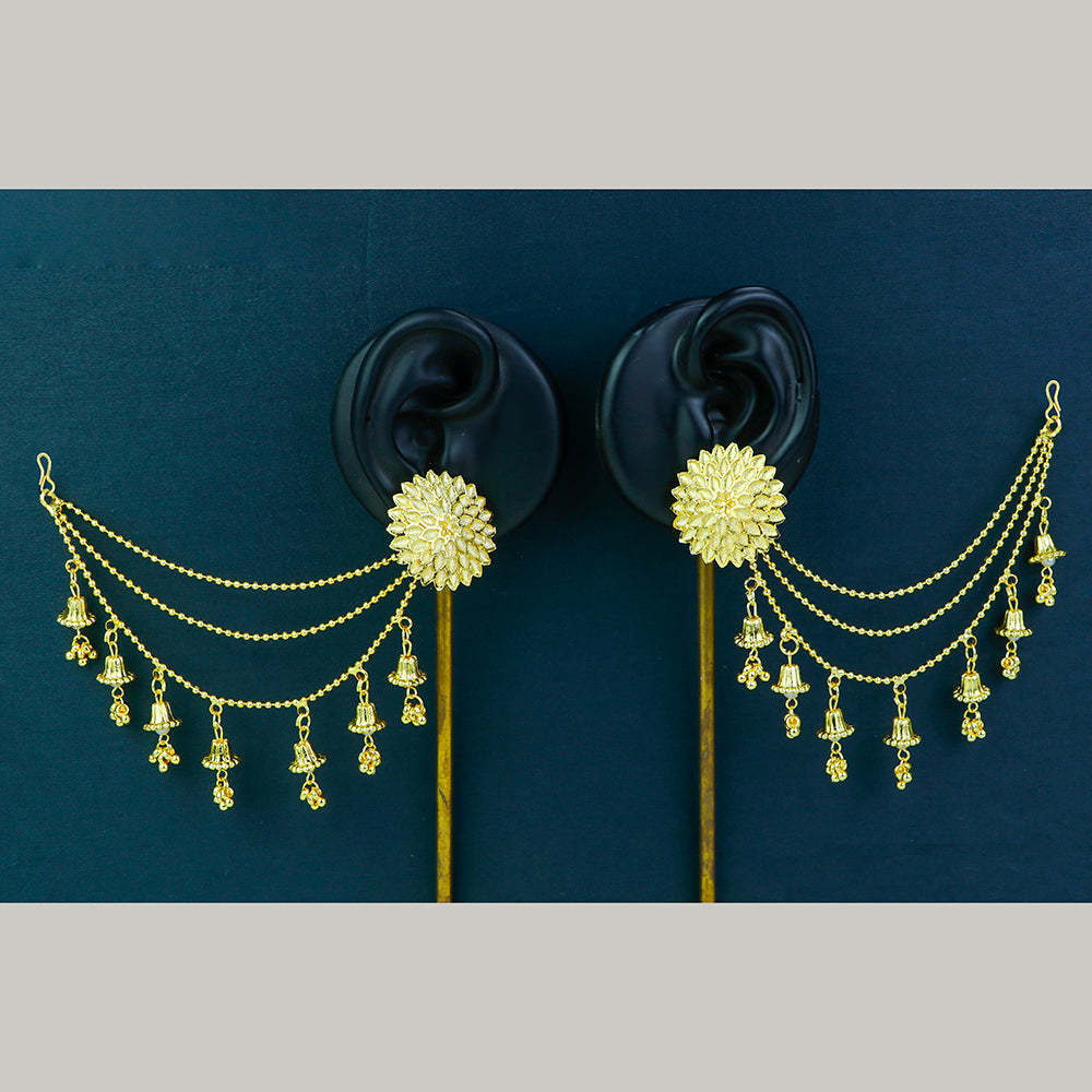 Mahavir Gold Plated Kanchain Studs Earrings