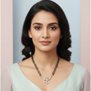 Urthn Everyday Wear Ad Stone Mangalsutra Elegant & Lightweight (Pack Of 6)