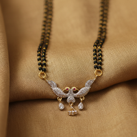 Urthn Everyday Wear Ad Stone Mangalsutra Elegant & Lightweight (Pack Of 6)