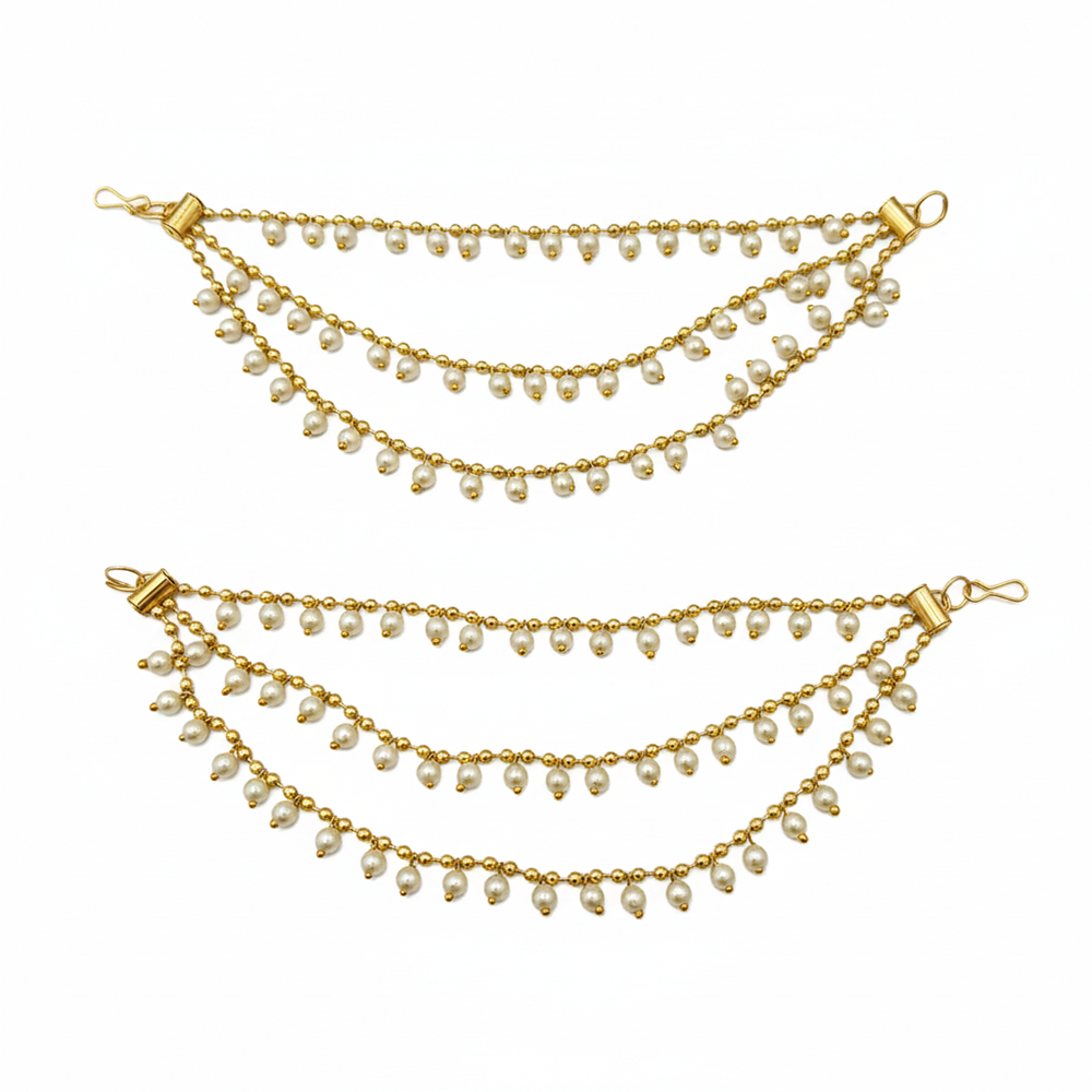 Urthn Traditional 3 Line Kaan Chain\Earchain \ Kan chain (Pack Of 6)