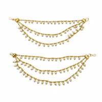 Urthn Traditional 3 Line Kaan Chain\Earchain \ Kan chain (Pack Of 6)