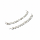 Urthn Classic Oxidised Silver Ghungroo Kaan Chain\ Earchain \ Kan Chain (Pack Of 6)