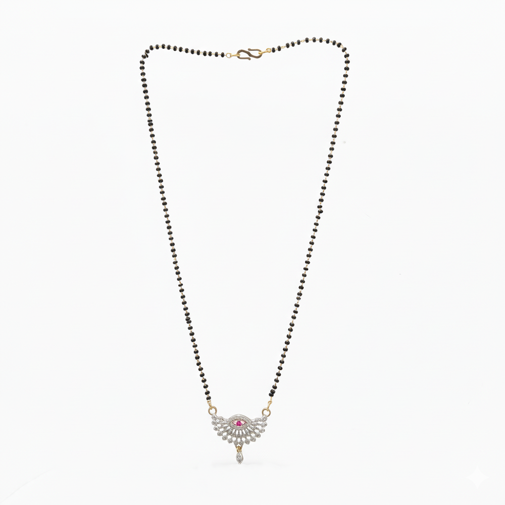 Urthn Classic Black Beads Everyday Mangalsutra (Pack Of 6)