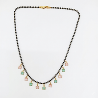 Urthn Square Charms Trendy Mangalsutra For Women (Pack of 3)