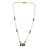 Urthn  Classic Gold-Plated Mangalsutra with Sparkling Crystal Charms (Set of 3)