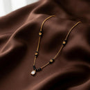 Urthn  Classic Gold-Plated Mangalsutra with Sparkling Crystal Charms (Set of 3)