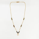 Urthn  Classic Gold-Plated Mangalsutra with Sparkling Crystal Charms (Set of 3)