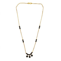Urthn  Classic Gold-Plated Mangalsutra with Sparkling Crystal Charms (Set of 3)