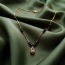 Urthn  Classic Gold-Plated Mangalsutra with Sparkling Crystal Charms (Set of 3)
