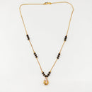 Urthn  Classic Gold-Plated Mangalsutra with Sparkling Crystal Charms (Set of 3)