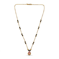 Urthn  Classic Gold-Plated Mangalsutra with Sparkling Crystal Charms (Set of 3)