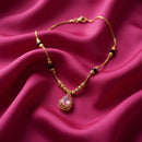 Urthn  Classic Gold-Plated Mangalsutra with Sparkling Crystal Charms (Set of 3)