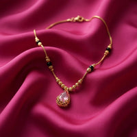 Urthn  Classic Gold-Plated Mangalsutra with Sparkling Crystal Charms (Set of 3)