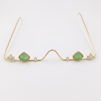 Urthn Pota Stone Luxury Inspired Facelets Jewellery Bridal Face Frame (Assorted Color) (Pack Of 3)