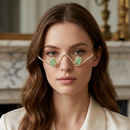Urthn Austrian Stone Luxury Inspired Facelets Jewellery Bridal Face Frame (Assorted Color) (Pack Of 3)