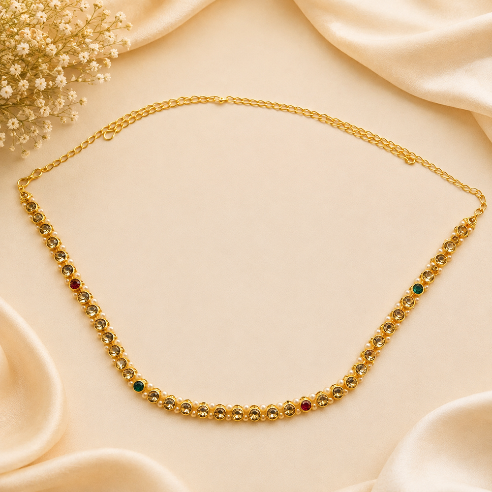 Urthn Elegant  Austrian Stone Kamarbandh / Waist Chain for Women And Girls