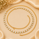 Urthn Elegant  Austrian Stone Kamarbandh / Waist Chain for Women And Girls