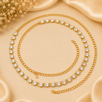 Urthn Elegant  Austrian Stone Kamarbandh / Waist Chain for Women And Girls