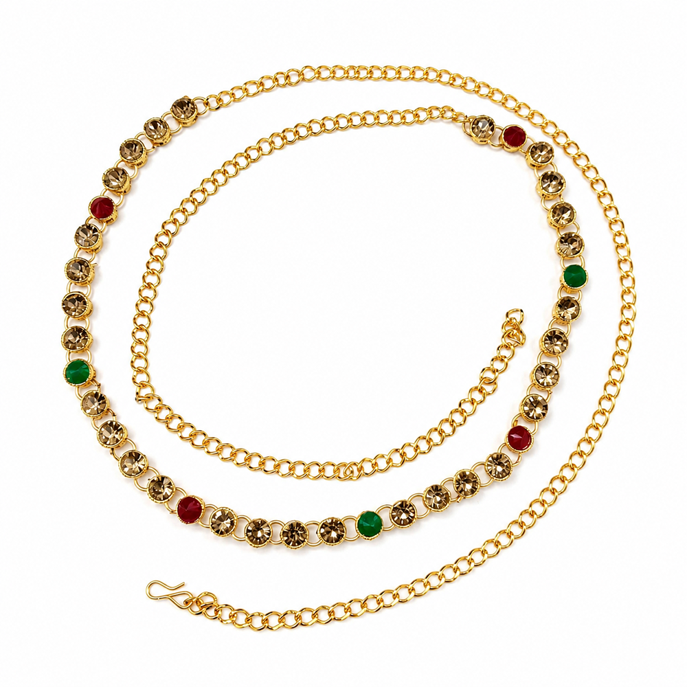 Urthn Elegant  Austrian Stone Kamarbandh / Waist Chain for Women And Girls